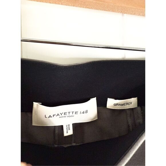 Lafayette 148 Gramercy Acclaimed Stretch Pants in Shale Size 12 $598 - Picture 3 of 11